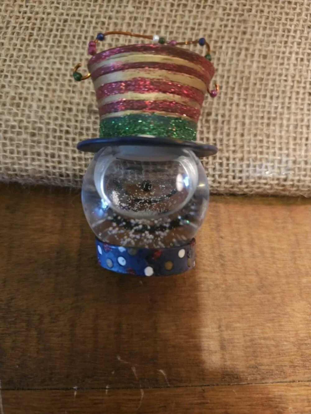 Home For The Holidays Snowman Snow globe Christmas Tree Ornament With Box